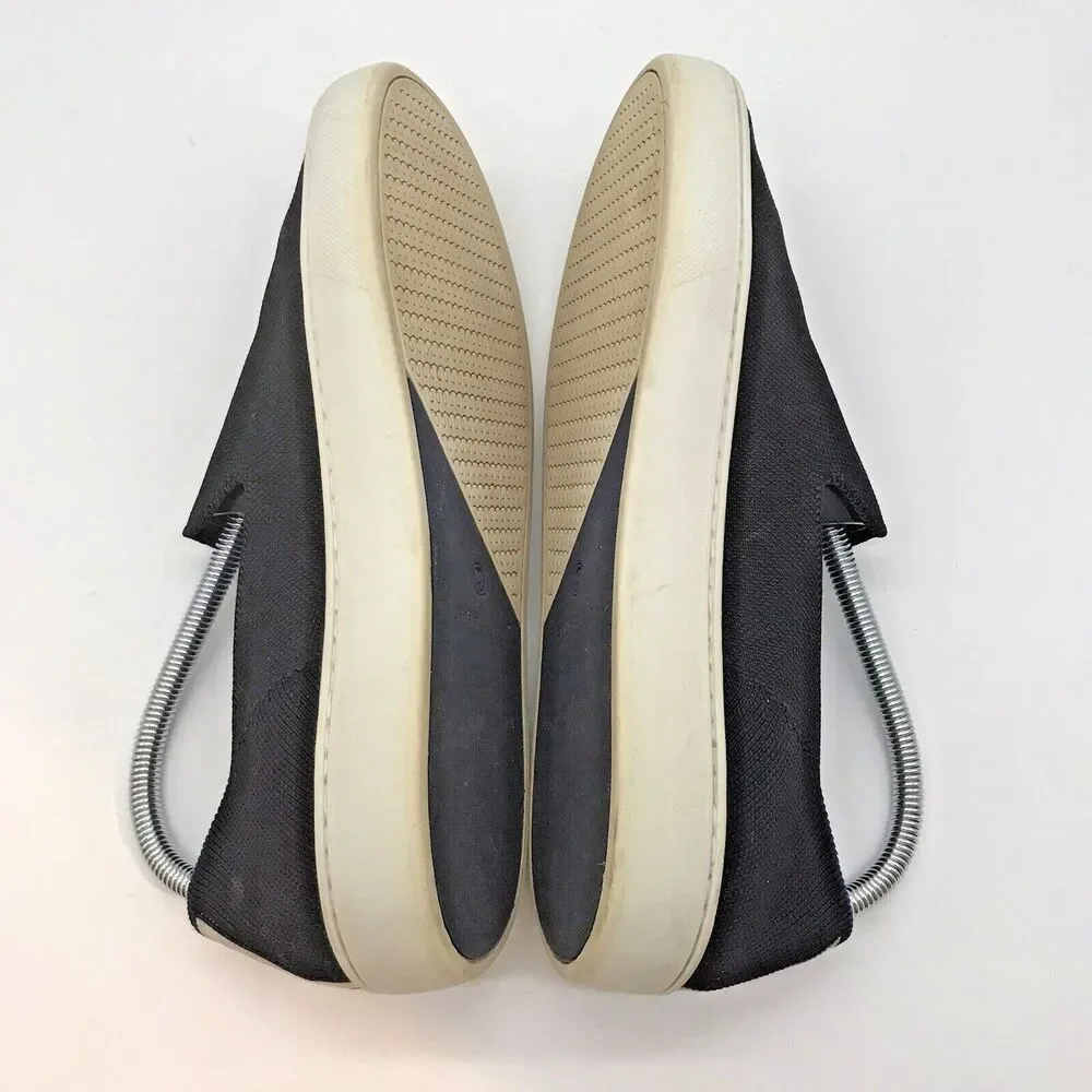 Rothy’s The Original Slip On Sneaker Womens 9.5 Black Blue Halo Removable Insole